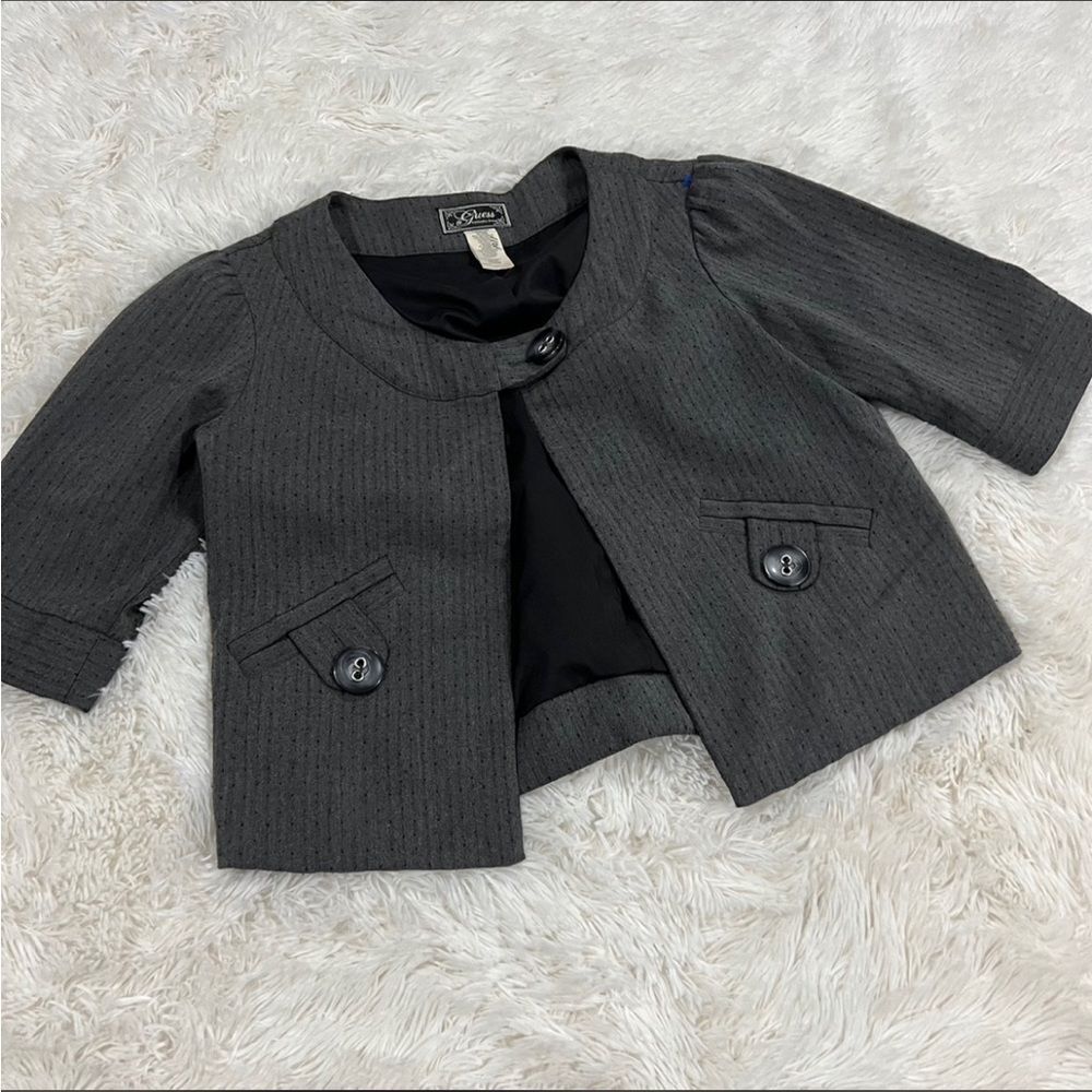 Guess Cropped One Button Jacket Small - image 1